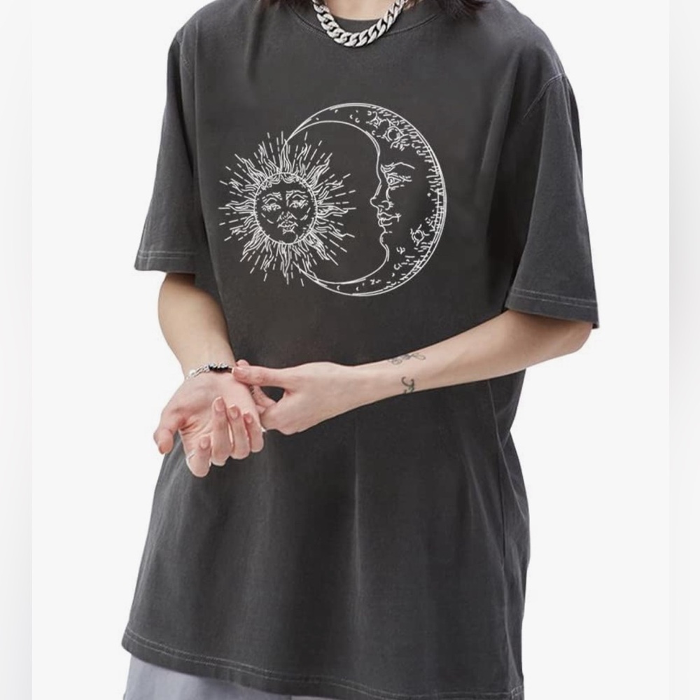 Graphic Printed T-Shirts Loose Tunic Casual Half Sleeve Oversized Trendy Top